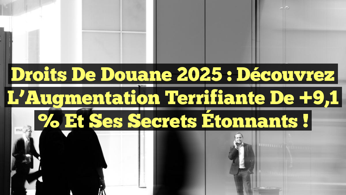 Droits de Douane 2025 : Découvrez l&rsquo;Augmentation Terrifiante de +9,1 % et ses Secrets Étonnants !