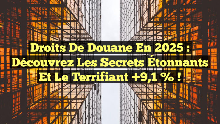 Droits de Douane en 2025 : Découvrez les Secrets Étonnants et le Terrifiant +9,1 % !