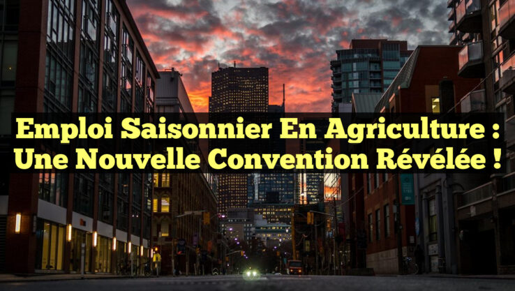 Emploi Saisonnier en Agriculture : Une Nouvelle Convention Révélée !
