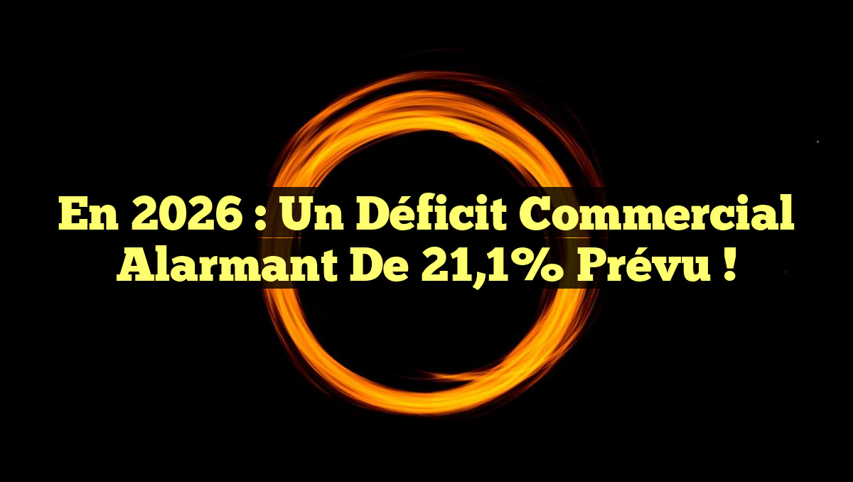 En 2026 : Un déficit commercial alarmant de 21,1% prévu !