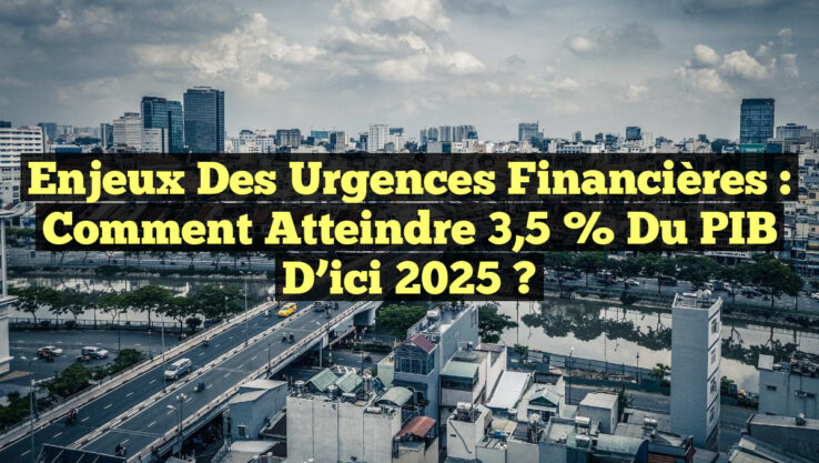 Enjeux des Urgences Financières : Comment Atteindre 3,5 % du PIB d’ici 2025 ?