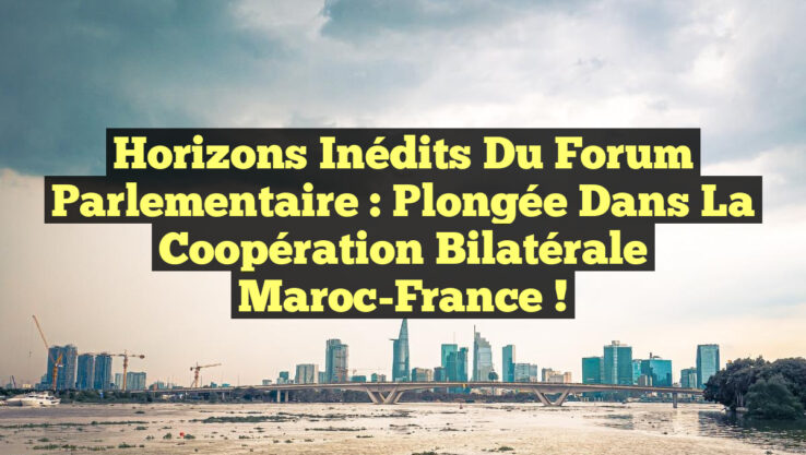 Horizons Inédits du Forum Parlementaire : Plongée dans la Coopération Bilatérale Maroc-France !
