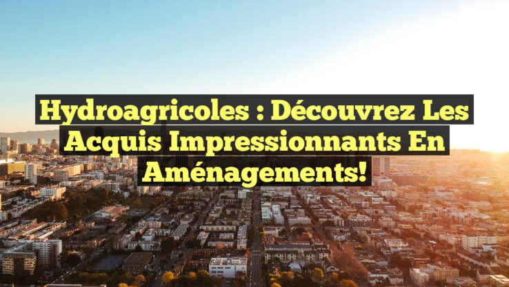 Hydroagricoles : Découvrez les Acquis Impressionnants en Aménagements!