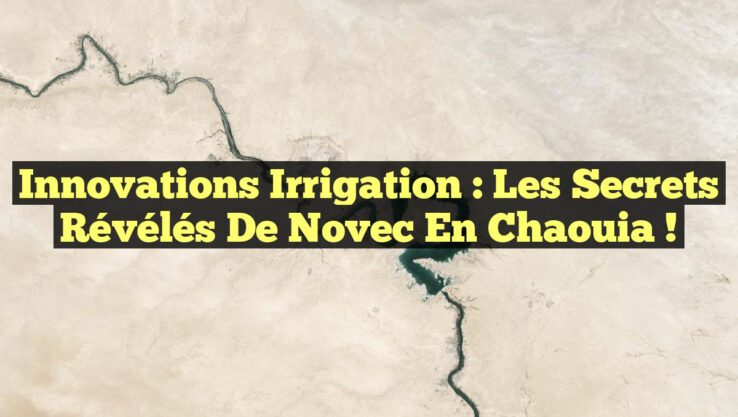 Innovations Irrigation : Les Secrets Révélés de Novec en Chaouia !