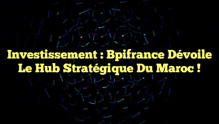 Investissement : Bpifrance Dévoile le Hub Stratégique du Maroc !