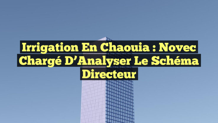 Irrigation en Chaouia : Novec Chargé d’Analyser le Schéma Directeur