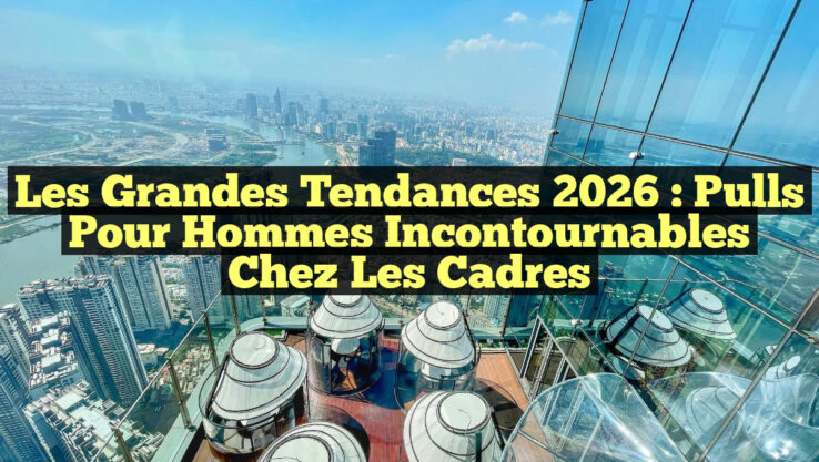 Les grandes tendances 2026 : Pulls pour hommes incontournables chez les cadres