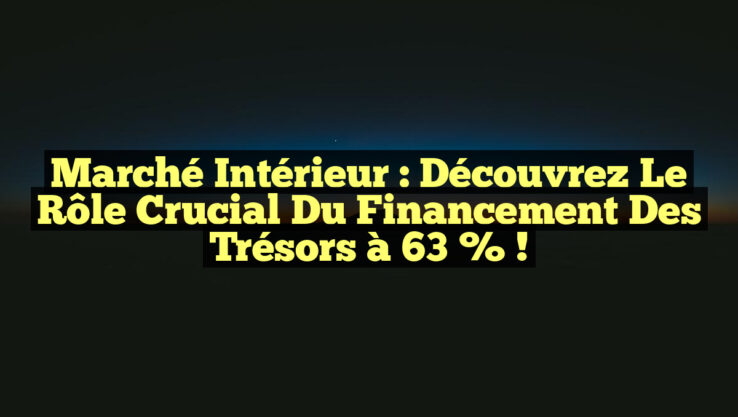 Marché Intérieur : Découvrez le Rôle Crucial du Financement des Trésors à 63 % !