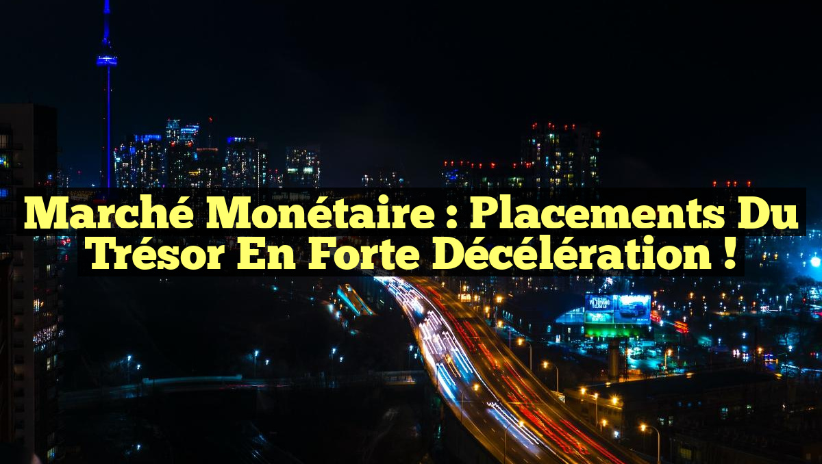 Marché monétaire : Placements du Trésor en forte décélération !