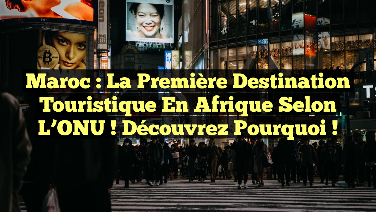Maroc : La Première Destination Touristique en Afrique selon l’ONU ! Découvrez pourquoi !