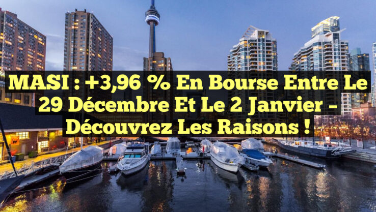 MASI : +3,96 % en Bourse entre le 29 décembre et le 2 janvier – Découvrez les raisons !