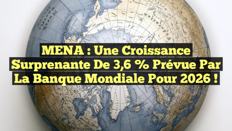 MENA : Une Croissance Surprenante de 3,6 % Prévue par la Banque Mondiale pour 2026 !