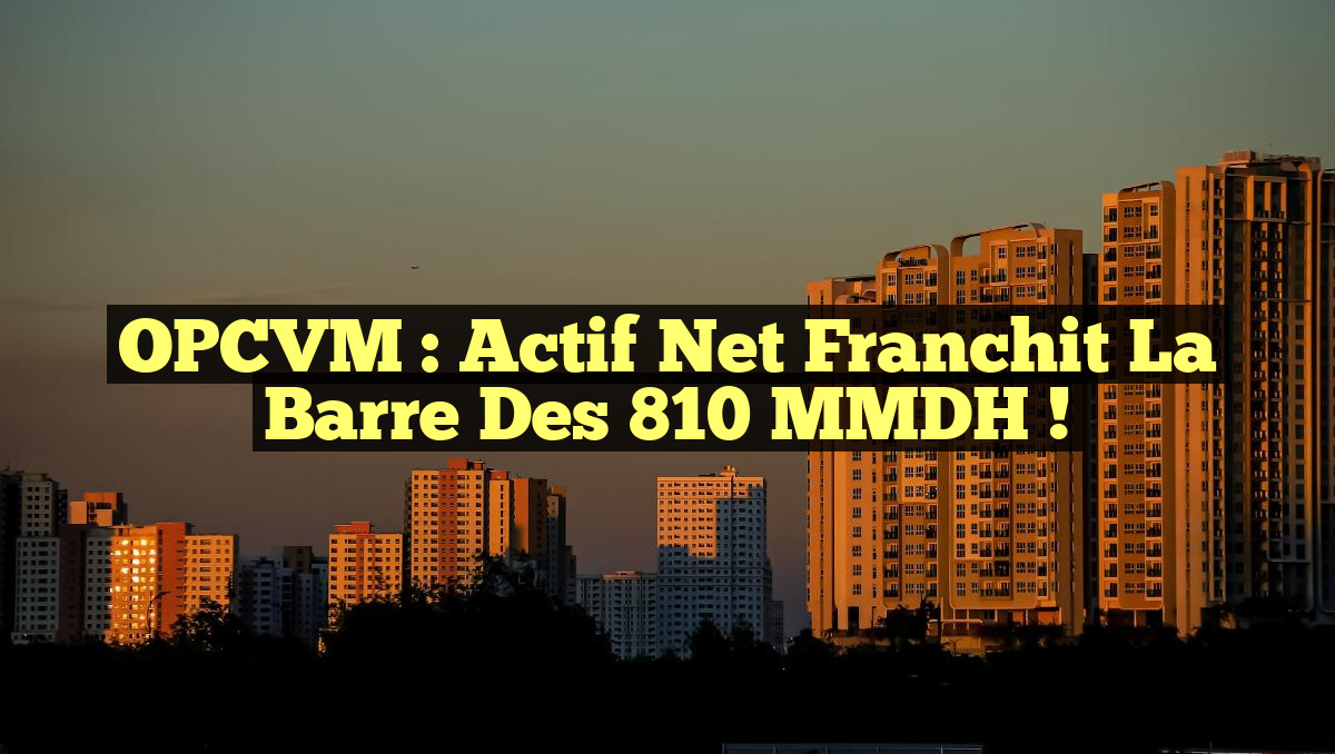 OPCVM : Actif Net Franchit la Barre des 810 MMDH !