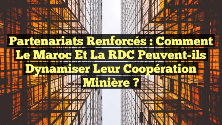 Partenariats renforcés : Comment le Maroc et la RDC peuvent-ils dynamiser leur coopération minière ?