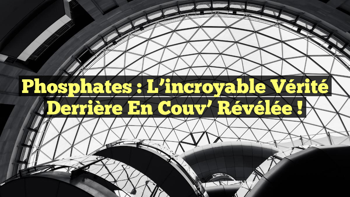 Phosphates : L&rsquo;incroyable vérité derrière En Couv’ révélée !