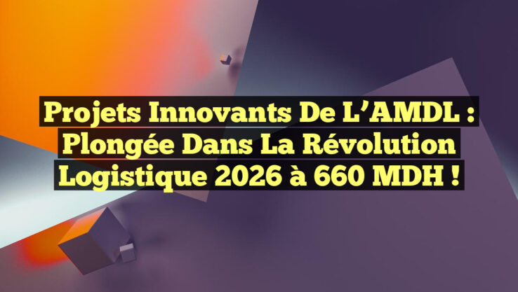 Projets Innovants de l’AMDL : Plongée dans la Révolution Logistique 2026 à 660 MDH !