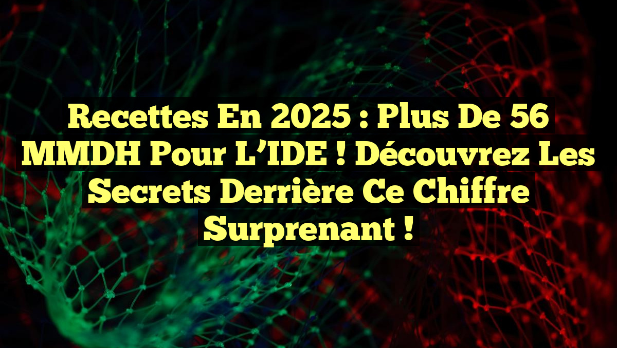 Recettes en 2025 : Plus de 56 MMDH pour l&rsquo;IDE ! Découvrez les secrets derrière ce chiffre surprenant !