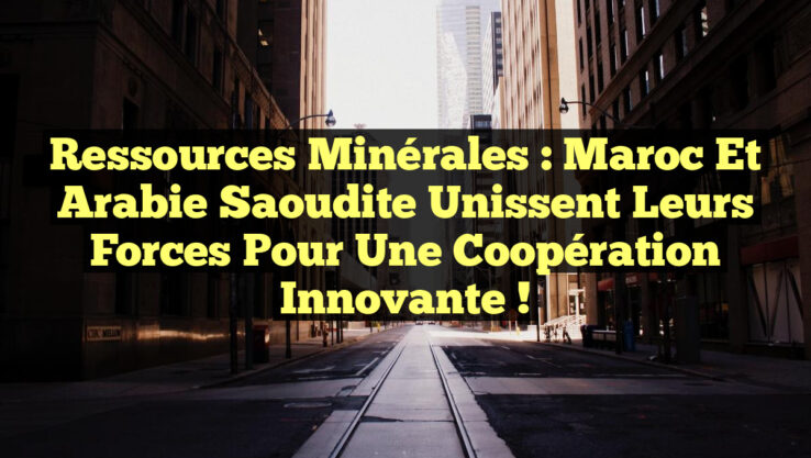 Ressources Minérales : Maroc et Arabie Saoudite Unissent leurs Forces pour une Coopération Innovante !