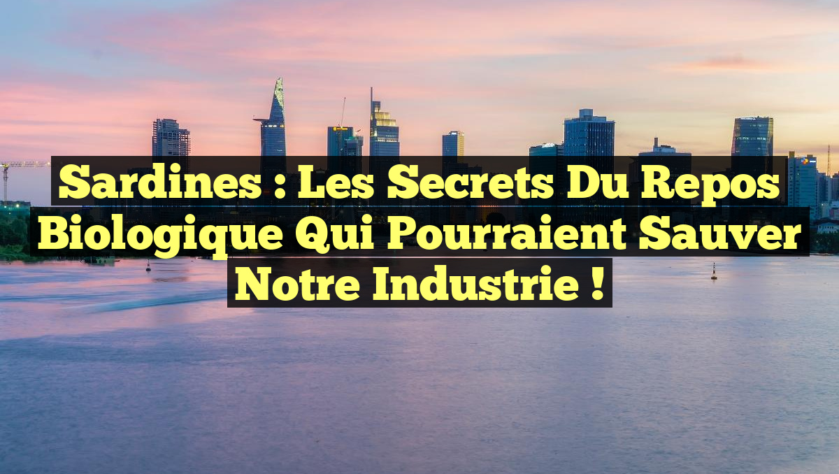 Sardines : Les Secrets du Repos Biologique Qui Pourraient Sauver Notre Industrie !
