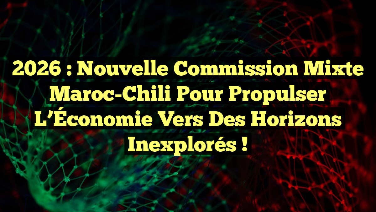 2026 : Nouvelle Commission Mixte Maroc-Chili pour Propulser l’Économie vers des Horizons Inexplorés !