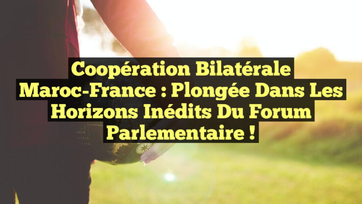Coopération Bilatérale Maroc-France : Plongée dans les Horizons Inédits du Forum Parlementaire !