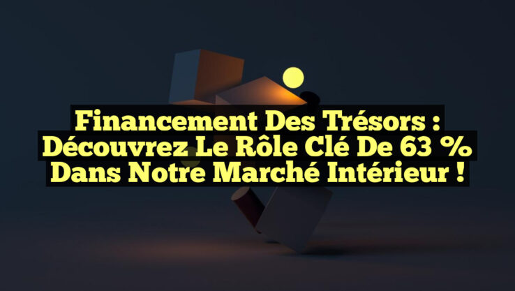 Financement des Trésors : Découvrez le Rôle Clé de 63 % dans notre Marché Intérieur !