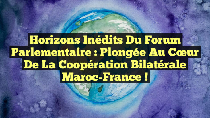 Horizons Inédits du Forum Parlementaire : Plongée au Cœur de la Coopération Bilatérale Maroc-France !