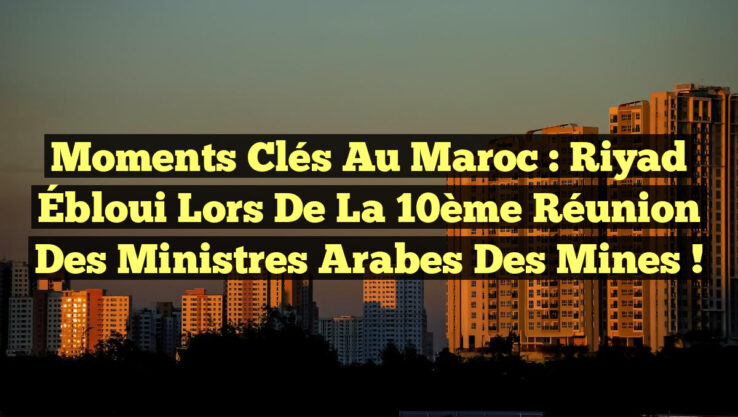 Moments Clés au Maroc : Riyad Ébloui lors de la 10ème Réunion des Ministres Arabes des Mines !