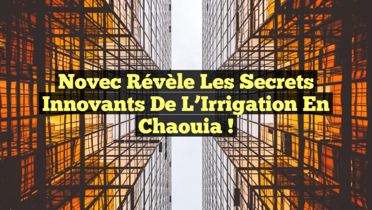 Novec Révèle les Secrets Innovants de l’Irrigation en Chaouia !