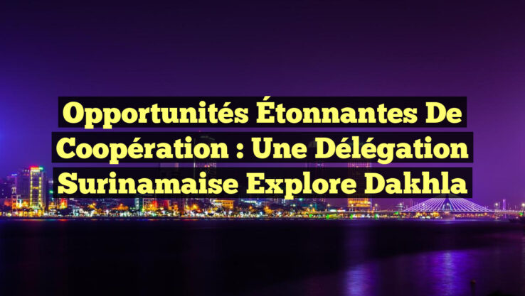 Opportunités Étonnantes de Coopération : Une Délégation Surinamaise Explore Dakhla