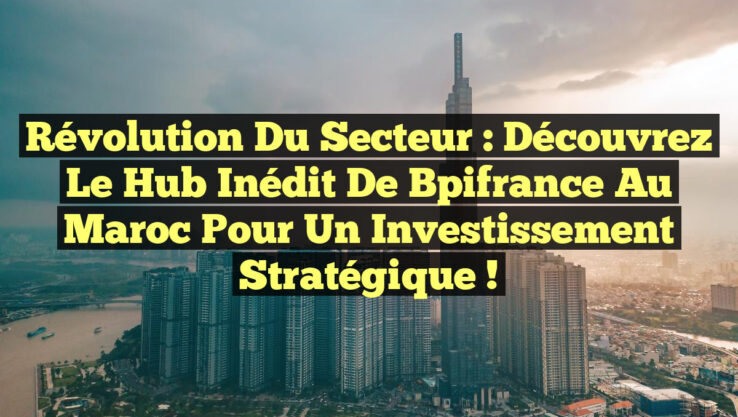 Révolution du Secteur : Découvrez le Hub Inédit de Bpifrance au Maroc pour un Investissement Stratégique !