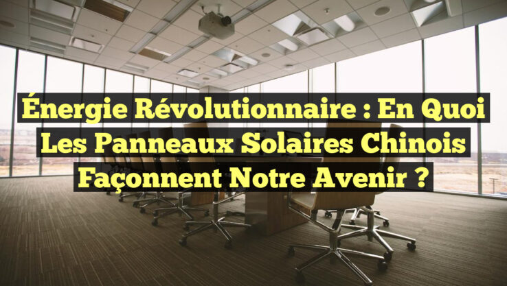 Énergie Révolutionnaire : En Quoi les Panneaux Solaires Chinois Façonnent Notre Avenir ?