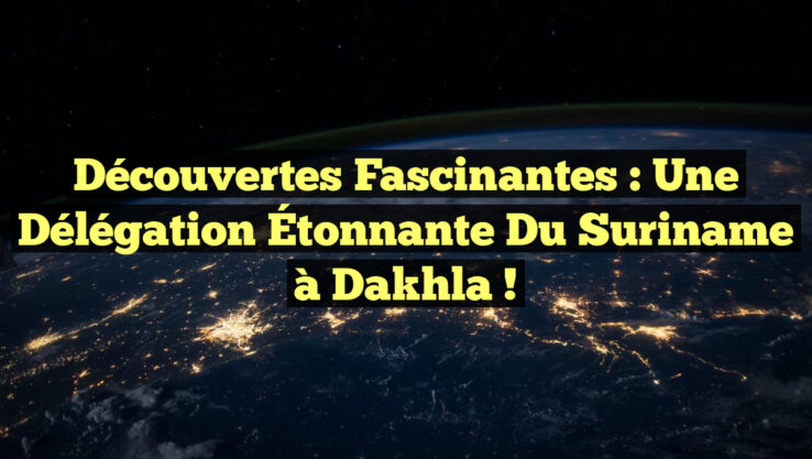Découvertes Fascinantes : Une Délégation Étonnante du Suriname à Dakhla !