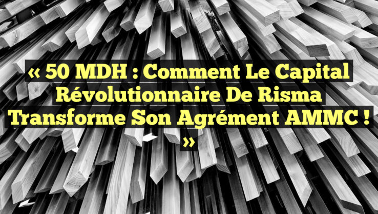 « 50 MDH : Comment le Capital Révolutionnaire de Risma Transforme Son Agrément AMMC ! »