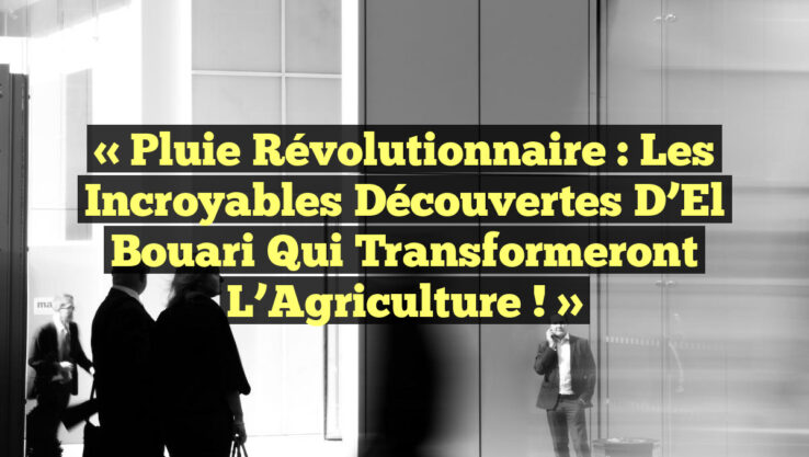 « Pluie Révolutionnaire : Les Incroyables Découvertes d’El Bouari qui Transformeront l’Agriculture ! »