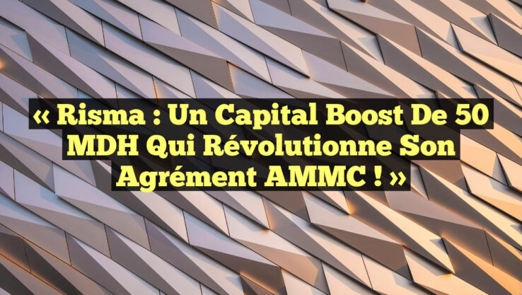 « Risma : Un Capital Boost de 50 MDH qui Révolutionne son Agrément AMMC ! » « Risma : Un Capital Boost de 50 MDH qui Révolutionne son Agrément AMMC ! »