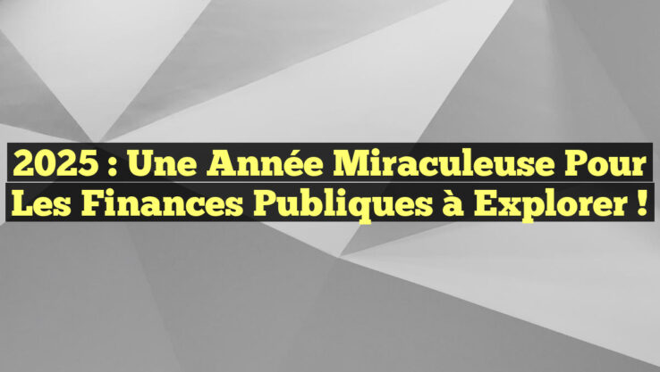 2025 : Une Année Miraculeuse pour les Finances Publiques à Explorer !