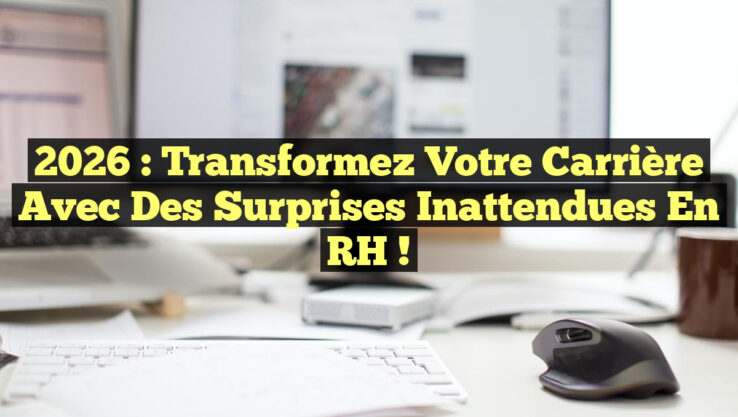 2026 : Transformez Votre Carrière avec des Surprises Inattendues en RH !