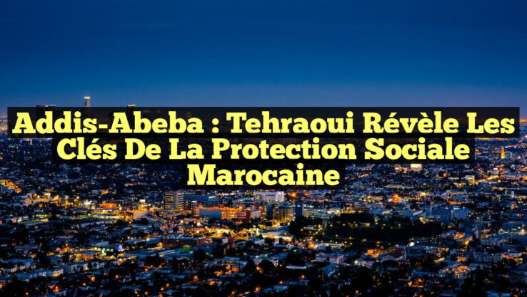 Addis-Abeba : Tehraoui révèle les clés de la protection sociale marocaine