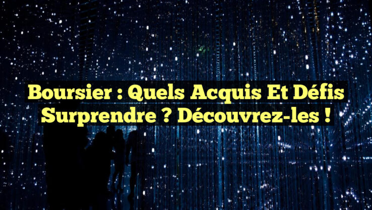 Boursier : Quels Acquis et Défis Surprendre ? Découvrez-les !