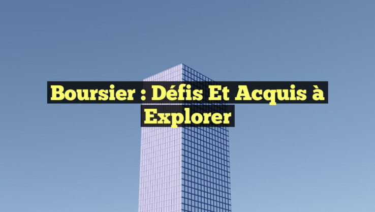 Boursier : Défis et Acquis à Explorer