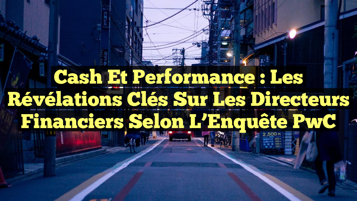 Cash et Performance : Les Révélations Clés sur les Directeurs Financiers selon l’Enquête PwC