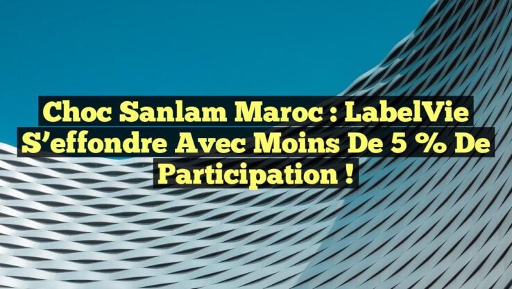 Choc Sanlam Maroc : LabelVie s’effondre avec moins de 5 % de Participation !
