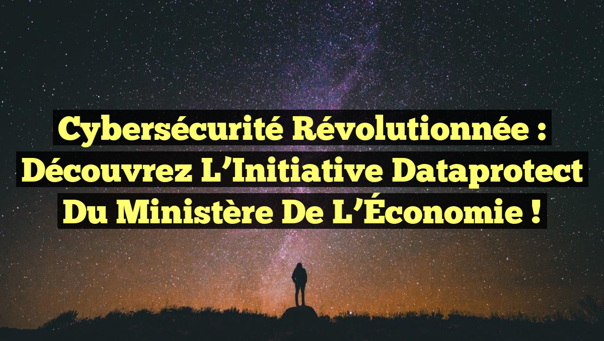Cybersécurité Révolutionnée : Découvrez l&rsquo;Initiative Dataprotect du Ministère de l’Économie !