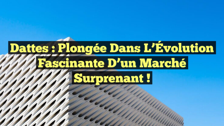 Dattes : Plongée dans l’Évolution Fascinante d’un Marché Surprenant !