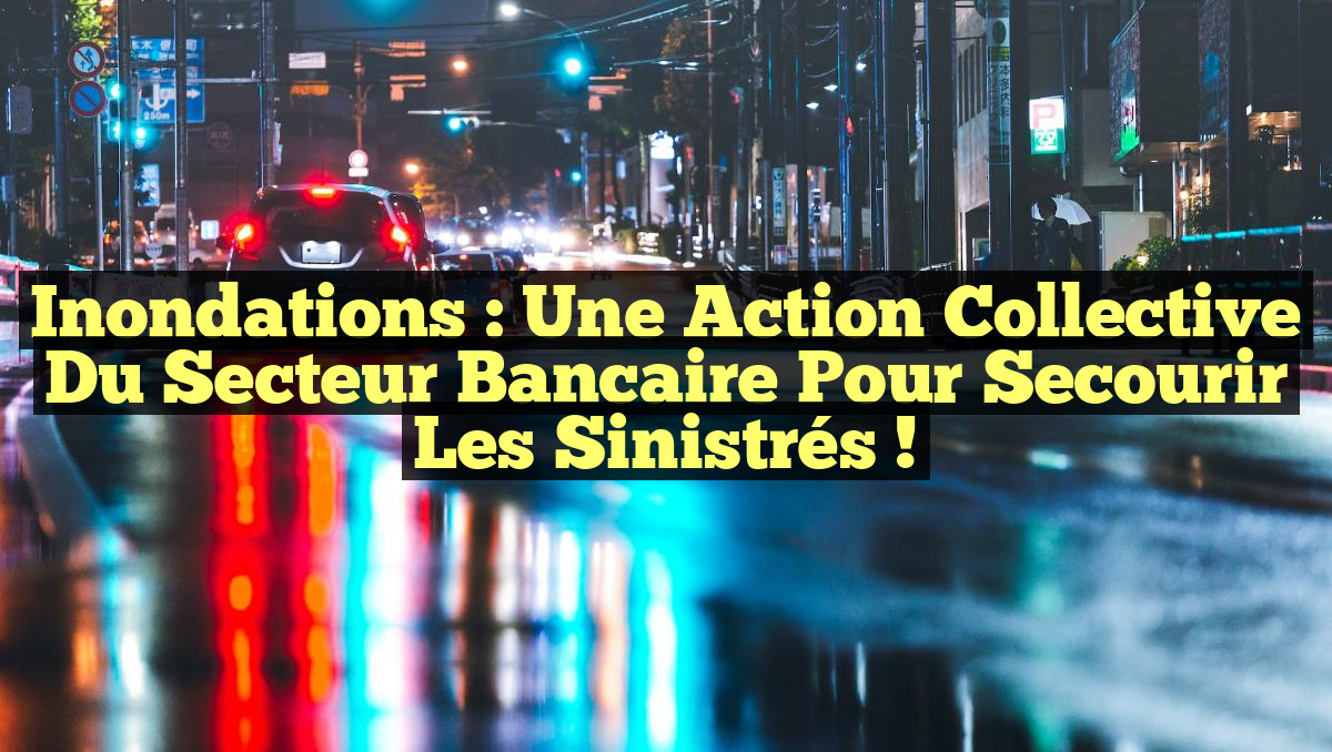 Inondations : Une action collective du secteur bancaire pour secourir les sinistrés !