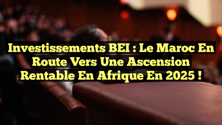 Investissements BEI : Le Maroc en Route vers une Ascension Rentable en Afrique en 2025 !