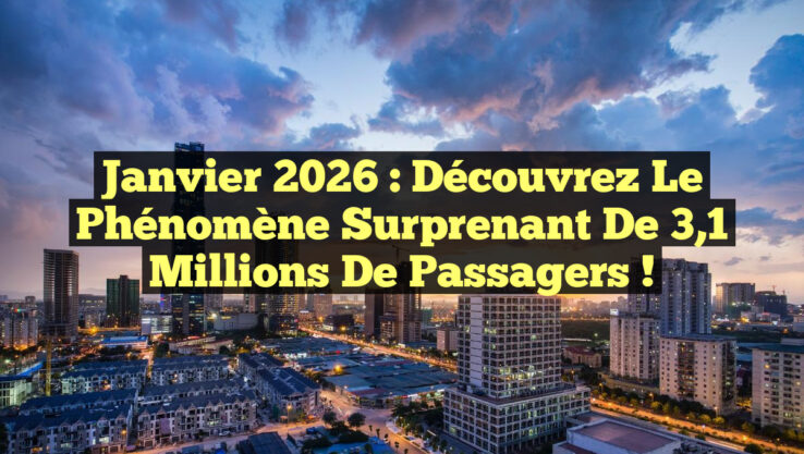 Janvier 2026 : Découvrez le Phénomène Surprenant de 3,1 Millions de Passagers !