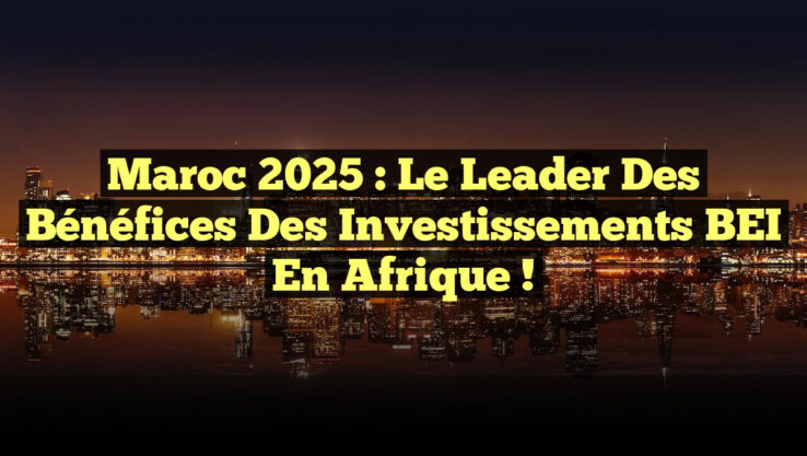 Maroc 2025 : Le Leader des Bénéfices des Investissements BEI en Afrique !