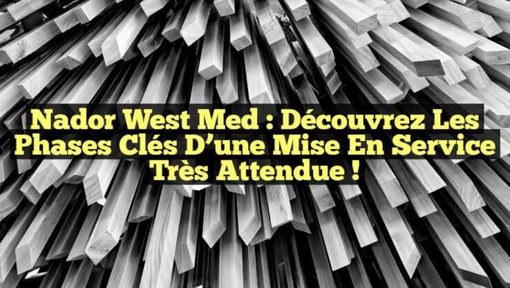 Nador West Med : Découvrez les Phases Clés d’une Mise en Service Très Attendue !